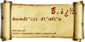 Benkóczi Ádám névjegykártya